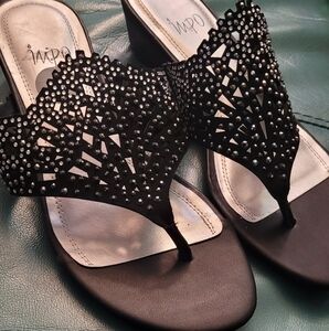 Impo Women's Black Embellished Sandals, size 7 Never worn.